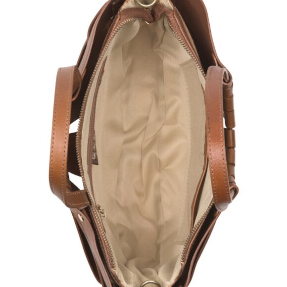 NWT✅ Pratesi Firenze Half Moon Leather & Straw Stud Details ✨ NWT & Dust Bag - Picture 4 of 17